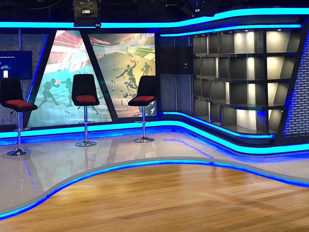 TV Set Design and TV Studio Set Design Company in India Sconce Global